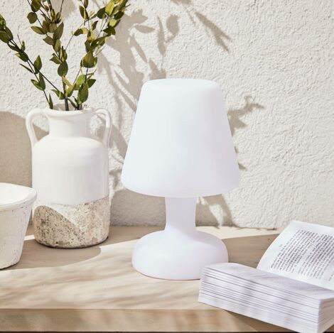45,95 € Spedizione Gratuita | Mobili con illuminazione LED RGBW Ø 16 cm. Lampada da tavolo a LED RGB multicolore con telecomando Polietilene