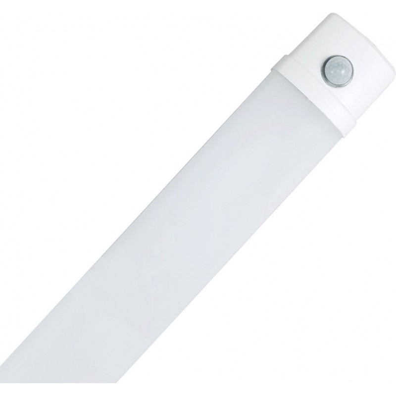 24,95 € Envio grátis | Tubo de LED 40W LED 6500K Luz fria. 120×8 cm. Faixa LED SMD à prova d'água com detector de movimento Policarbonato. Cor branco