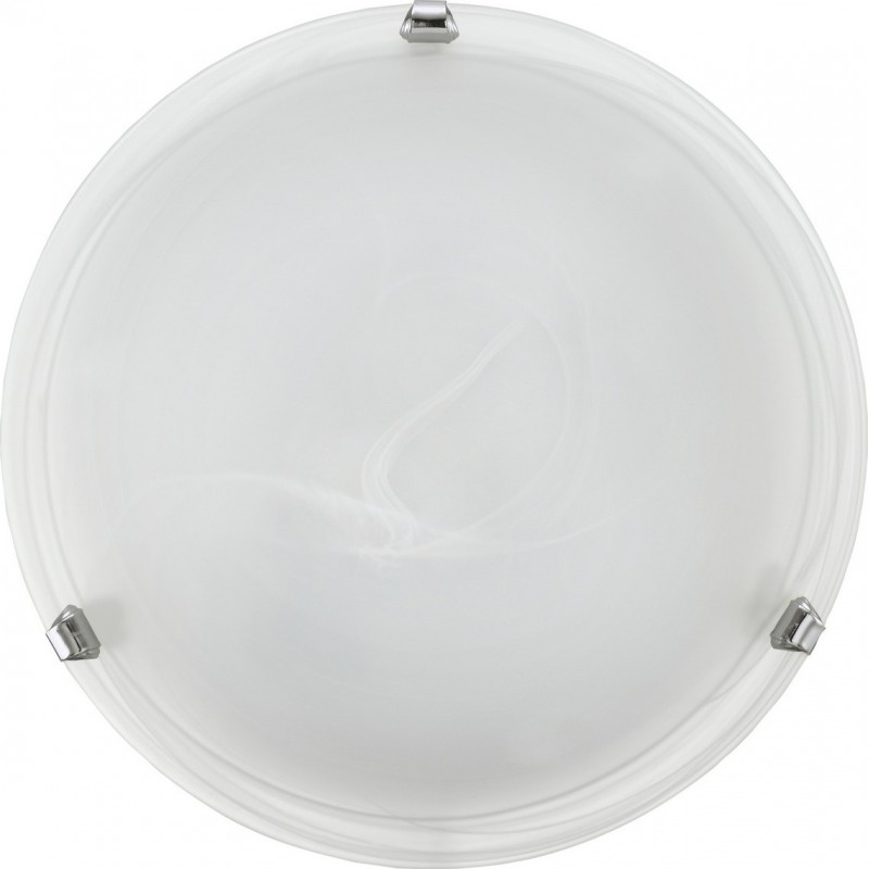 21,95 € 送料無料 | 屋内シーリングライト Eglo Salome 60W 球状 形状 Ø 30 cm. クラシック スタイル. 鋼 そして ガラス. 白い, メッキクローム そして 銀 カラー