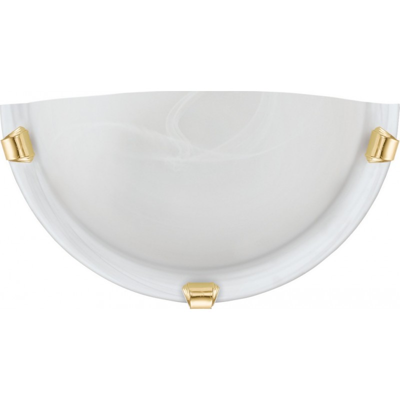 屋内ウォールライト Eglo Salome 60W 球状 形状 30×15 cm. ロビー そして バスルーム. クラシック スタイル. 鋼 そして ガラス. 白い, ゴールデン そして 真鍮 カラー