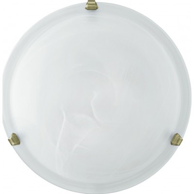 Plafón de interior Eglo Salome 60W Forma Esférica Ø 30 cm. Estilo clásico. Acero y Vidrio. Color blanco, marrón y óxido