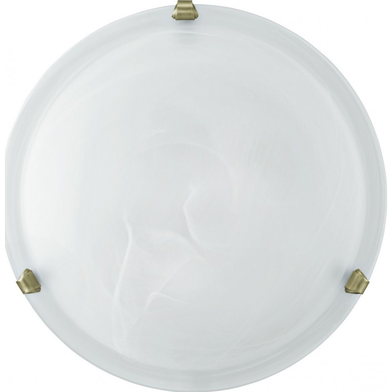 13,95 € 免费送货 | 室内顶灯 Eglo Salome 60W 球形 形状 Ø 30 cm. 经典的 风格. 钢 和 玻璃. 白色的, 棕色的 和 氧化物 颜色