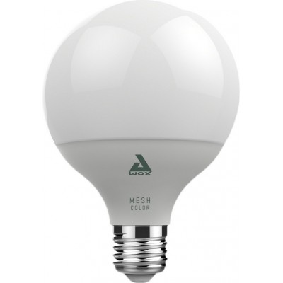 リモコンLED電球 Eglo Eglo Connect 13W E27 LED RGBTW G95 2700K とても暖かい光. 球状 形状 Ø 9 cm. プラスチック. オパール カラー