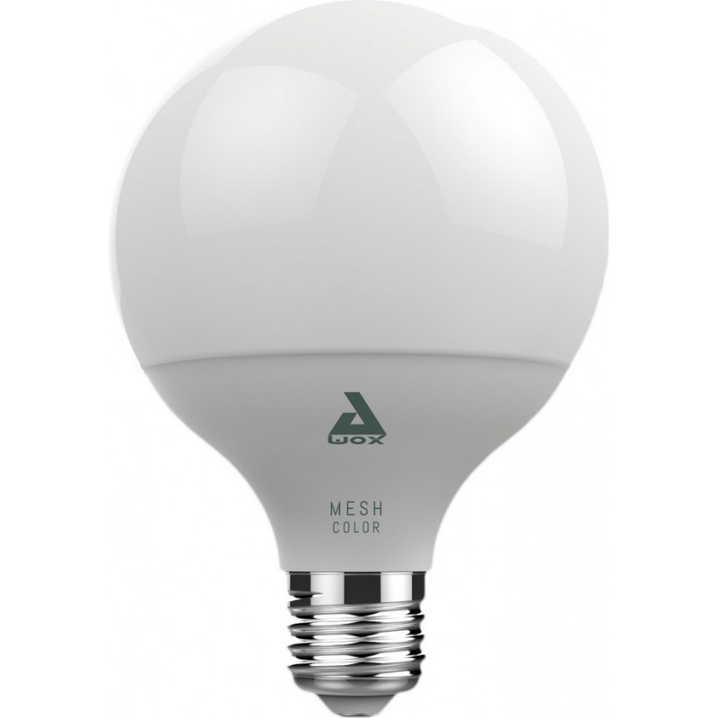 27,95 € Kostenloser Versand | Fernbedienung LED-Lampe Eglo Eglo Connect 13W E27 LED RGBTW G95 2700K Sehr warmes Licht. Sphärisch Gestalten Ø 9 cm. Plastik. Opal Farbe
