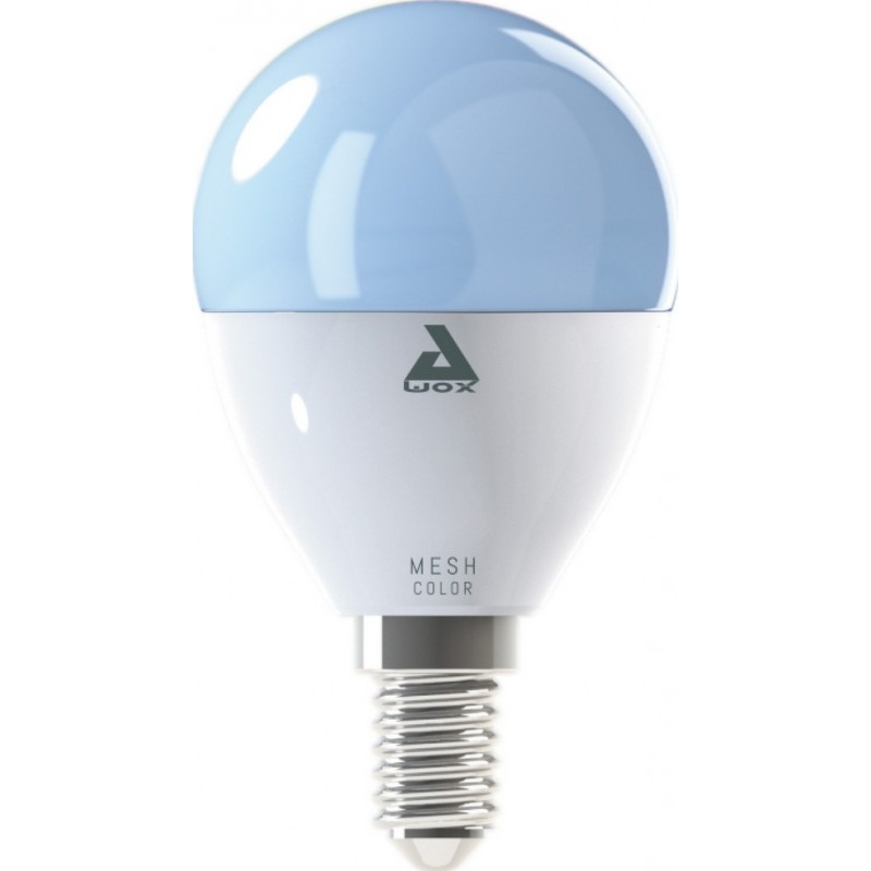 29,95 € Free Shipping | Remote control LED bulb Eglo LM LED E14 5W E14 LED RGBTW P50 2700K Very warm light. Ø 5 cm. Aluminum and plastic. White Color