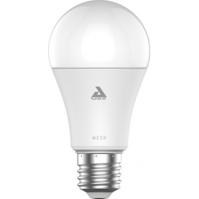 26,95 € Free Shipping | Remote control LED bulb Eglo LM LED E27 9W E27 LED A60 3000K Warm light. Oval Shape Ø 6 cm. Plastic. Opal Color