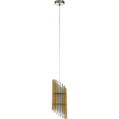 Hanging lamp Eglo Agreda 40W Ø 14 cm. Steel. White, brown, nickel, matt nickel and light brown Color