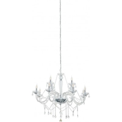 Люстра Eglo Basilano 1 480W Ø 100 cm. Стали и стекло. Покрытый хром и серебро Цвет