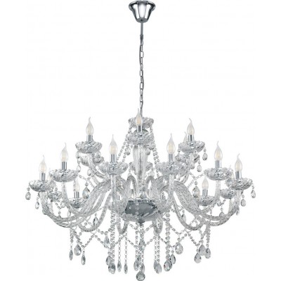 Люстра Eglo Basilano 1 720W Ø 100 cm. Стали и стекло. Покрытый хром и серебро Цвет