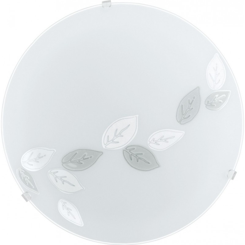 13,95 € Free Shipping | Indoor ceiling light Eglo Mars 60W Spherical Shape Ø 25 cm. Vintage Style. Steel, Glass and Satin glass. White Color