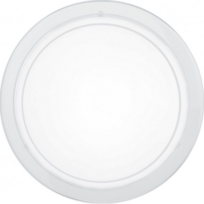 16,95 € 免费送货 | 室内顶灯 Eglo Planet 1 60W 圆形的 形状 Ø 29 cm. 厨房 和 浴室. 现代的 风格. 钢, 玻璃 和 上漆的玻璃. 白色的 颜色