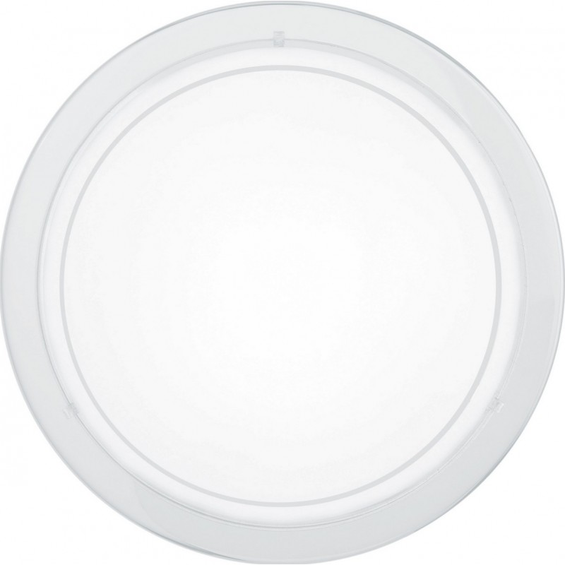 16,95 € 免费送货 | 室内顶灯 Eglo Planet 1 60W 圆形的 形状 Ø 29 cm. 厨房 和 浴室. 现代的 风格. 钢, 玻璃 和 上漆的玻璃. 白色的 颜色