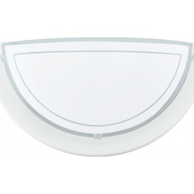 屋内ウォールライト Eglo Planet 1 60W 楕円形 形状 29×15 cm. ベッドルーム そして ロビー. クラシック スタイル. 鋼, ガラス そして 漆塗りのガラス. 白い カラー