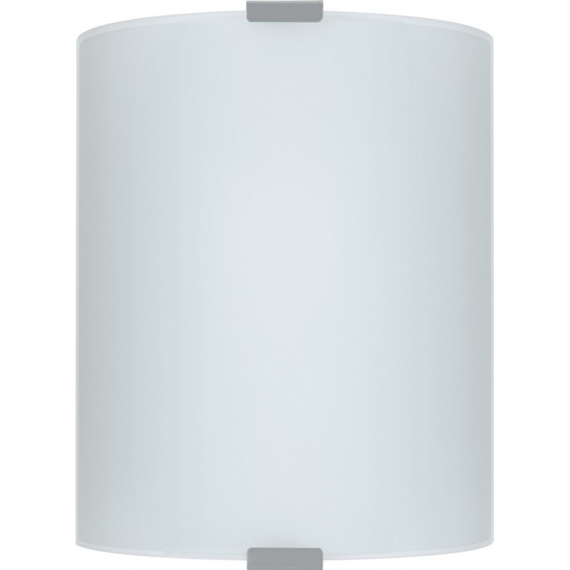 16,95 € 免费送货 | 室内壁灯 Eglo Grafik 60W 圆柱型 形状 21×18 cm. 客厅, 饭厅 和 卧室. 现代的 风格. 钢, 玻璃 和 缎面玻璃. 白色的 和 银 颜色