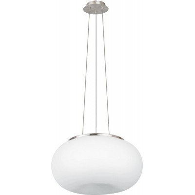 Подвесной светильник Eglo Optica 120W Ø 35 cm. Стали, стекло и опаловое стекло. Белый, никель и матовый никель Цвет