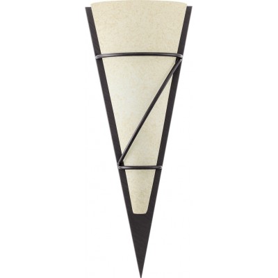 72,95 € Spedizione Gratuita | Lampada da parete per interni Eglo Pascal 1 60W 48×18 cm. Acciaio e bicchiere. Colore beige, marrone e marrone antico