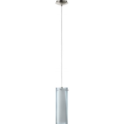 Подвесной светильник Eglo Pinto Nero 60W Цилиндрический Форма Ø 11 cm. Гостинная и столовая. Современный, сложный и дизайн Стиль. Стали, Стекло и Опаловое стекло. Белый, чернить, никель и матовый никель Цвет