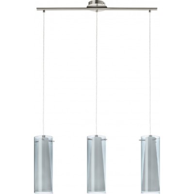 196,95 € Envoi gratuit | Lampe à suspension Eglo Pinto Nero 180W 110×73 cm. Acier, verre et verre opale. Couleur blanc, noir, nickel et nickel mat