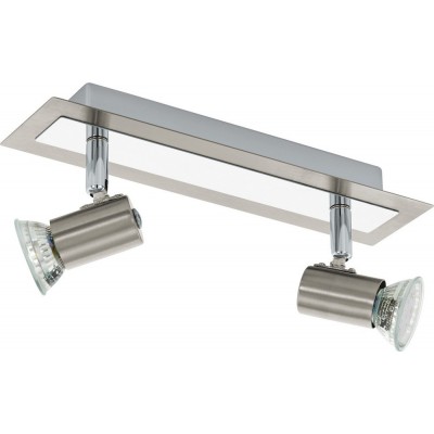 44,95 € Envoi gratuit | Projecteur d'intérieur Eglo Rottelo 10W 28×7 cm. Acier. Couleur chromé, nickel, nickel mat et argent