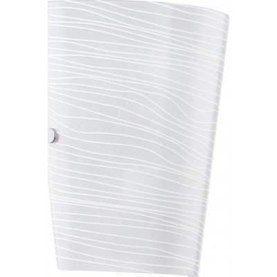 Luz de parede interna Eglo Caprice 60W Forma Cilíndrica 23×19 cm. Sala de estar, quarto e salão. Estilo moderno. Aço, Vidro e Vidro acetinado. Cor branco, cromado e prata