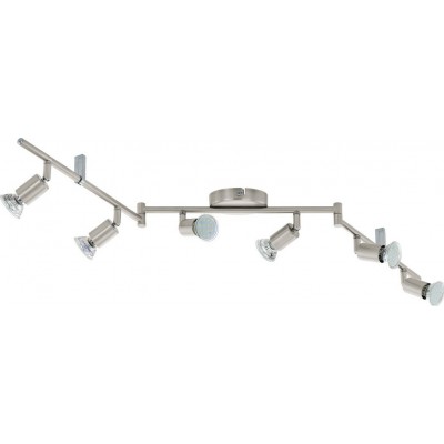 Projecteur d'intérieur Eglo Buzz LED 18W 105×7 cm. Acier. Couleur nickel et nickel mat