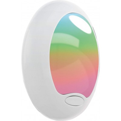 8,95 € Envio grátis | Luz noturna Eglo Tineo 0.6W 10×8 cm. Lâmpada de plugue Plástico. Cor branco