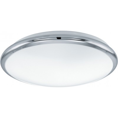 Внутренний потолочный светильник Eglo France Manilva 11W 3000K Теплый свет. Сферический Форма Ø 30 cm. Кухня и ванная комната. Классический Стиль. Стали и Пластик. Белый, покрытый хром и серебро Цвет