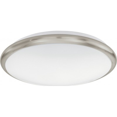41,95 € Free Shipping | Indoor ceiling light Eglo Manilva 11W 3000K Warm light. Spherical Shape Ø 30 cm. Kitchen and bathroom. Classic Style. Steel and plastic. White, nickel and matt nickel Color
