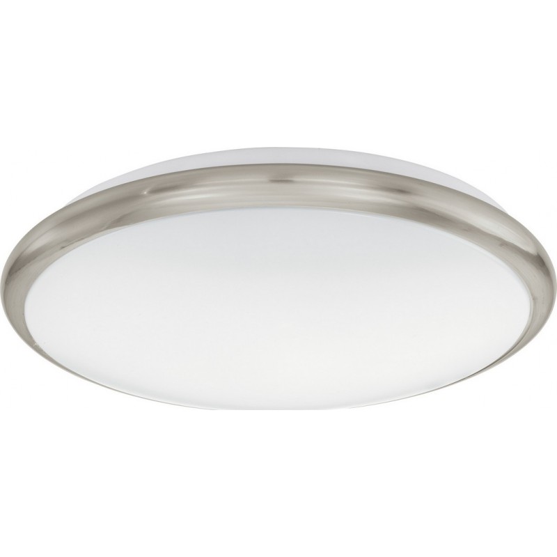 34,95 € Free Shipping | Indoor ceiling light Eglo Manilva 11W 3000K Warm light. Spherical Shape Ø 30 cm. Kitchen and bathroom. Classic Style. Steel and Plastic. White, nickel and matt nickel Color