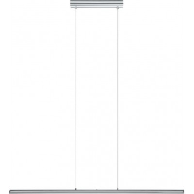 吊灯 Eglo Terros 18W 3000K 暖光. 拉长的 形状 110×97 cm. 客厅 和 饭厅. 现代的, 设计 和 凉爽的 风格. 钢 和 铝. 镀铬 和 银 颜色