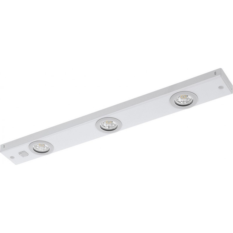 57,95 € Envio grátis | Iluminação de móveis Eglo Kob LED 2.3W 3000K Luz quente. 60×7 cm. Lâmpada de guarda-roupa Aço. Cor branco