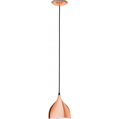 61,95 € Free Shipping | Hanging lamp Eglo Coretto 60W Conical Shape Ø 17 cm. Living room and dining room. Modern, design and cool Style. Steel. Copper and golden Color