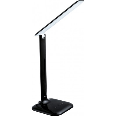 69,95 € Free Shipping | Desk lamp Eglo Caupo 2.9W 3000K Warm light. Extended Shape 32×26 cm. Office and work zone. Modern, sophisticated and design Style. Steel and plastic. Black Color
