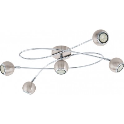 147,95 € Spedizione Gratuita | Lampadario Eglo Locanda 15W 70×66 cm. Acciaio. Colore cromato, nichel, nichel opaco e argento