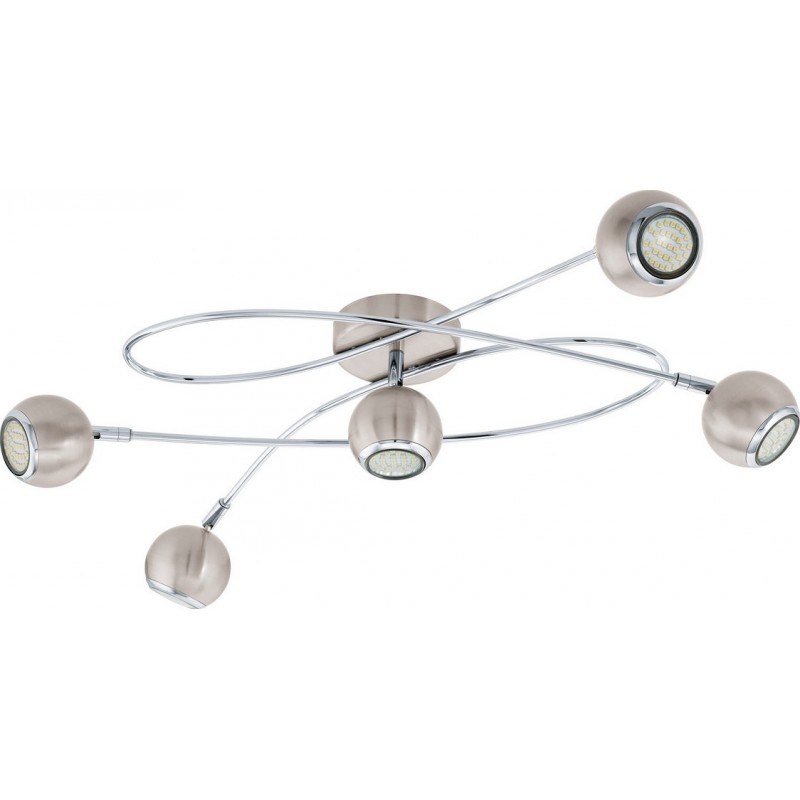 147,95 € Free Shipping | Chandelier Eglo Locanda 15W 70×66 cm. Steel. Plated chrome, nickel, matt nickel and silver Color