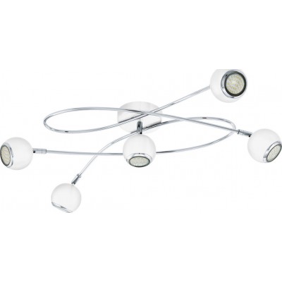 147,95 € Spedizione Gratuita | Lampadario Eglo Locanda 15W 70×66 cm. Acciaio. Colore bianca, cromato e argento