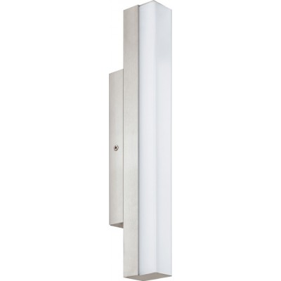 71,95 € Free Shipping | Indoor wall light Eglo Torretta 8W 4000K Neutral light. Extended Shape 35×4 cm. Mirror lamp Bathroom. Modern Style. Steel and plastic. White, nickel and matt nickel Color
