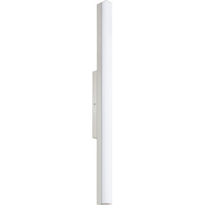 家具照明 Eglo Torretta 24W 4000K 中性光. 拉长的 形状 90×4 cm. 镜灯 浴室. 现代的 风格. 钢 和 塑料. 白色的, 镍 和 亚光镍 颜色