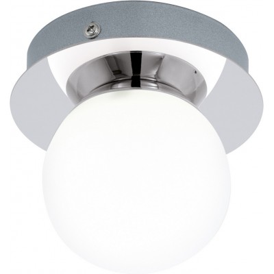 54,95 € Envoi gratuit | Lampe au plafond Eglo Mosiano 3.5W 3000K Lumière chaude. Ø 11 cm. Acier, acier inoxidable et verre. Couleur blanc, chromé et argent
