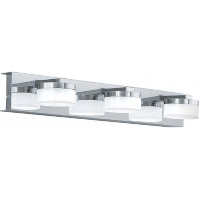 146,95 € Free Shipping | Indoor wall light Eglo Romendo 13.5W 3000K Warm light. Extended Shape 45×7 cm. Bathroom. Modern Style. Steel and plastic. Plated chrome, silver and satin Color