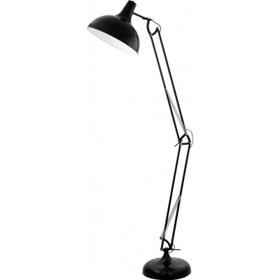 232,95 € Spedizione Gratuita | Lampada da pavimento Eglo Borgillio 60W 190×38 cm. Acciaio. Colore nero