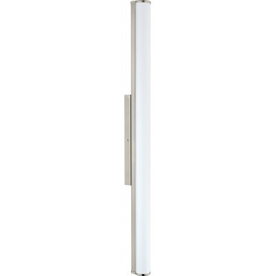 134,95 € Envoi gratuit | Éclairage de meubles Eglo Calnova 24W 4000K Lumière neutre. 90×5 cm. Acier, verre et verre satiné. Couleur blanc, nickel et nickel mat