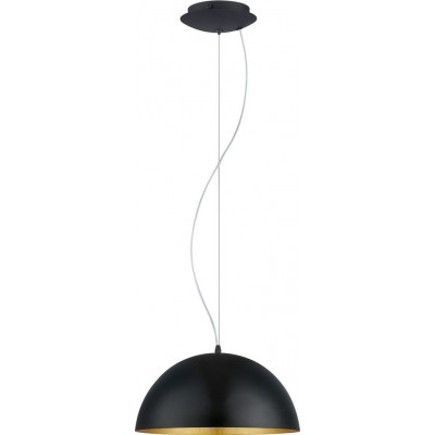 吊灯 Eglo Gaetano 1 60W 球形 形状 Ø 38 cm. 客厅, 厨房 和 饭厅. 现代的, 复杂的 和 设计 风格. 钢. 金的 和 黑色的 颜色
