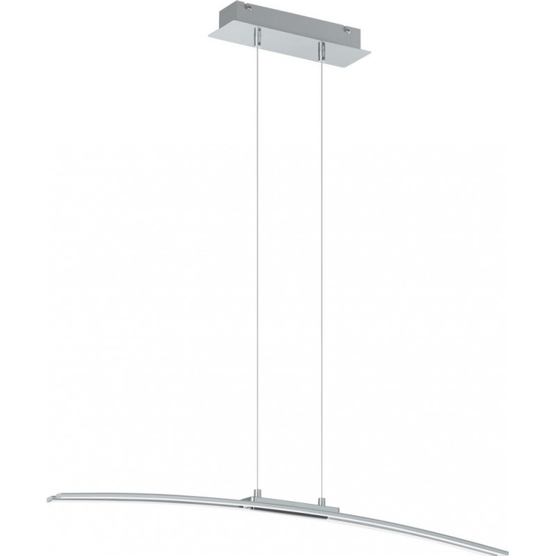 105,95 € Kostenloser Versand | Hängelampe Eglo Lasana 30W 3000K Warmes Licht. Erweiterte Gestalten 110×90 cm. Wohnzimmer, küche und esszimmer. Modern, design und cool Stil. Stahl, Aluminium und Plastik. Weiß, überzogenes chrom und silber Farbe