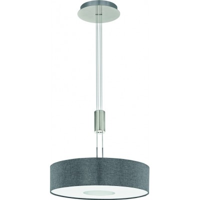 Hanging lamp Eglo Romao 24W 3000K Warm light. Ø 53 cm. Steel, linen and textile. Plated chrome, gray, nickel, matt nickel and silver Color