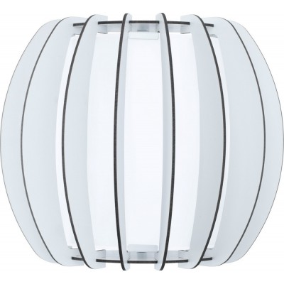 Indoor wall light Eglo Stellato 2 60W 29×25 cm. Steel, wood and glass. White Color