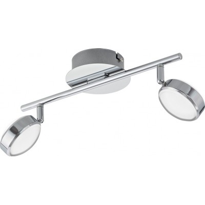 55,95 € Envio grátis | Refletor interno Eglo Salto 11W 3000K Luz quente. 36×12 cm. Aço e plástico. Cor cromado, prata e cetim