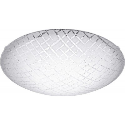 Indoor ceiling light Eglo Riconto 1 11W 3000K Warm light. Spherical Shape Ø 25 cm. Living room and kitchen. Cool Style. Steel and glass. White Color