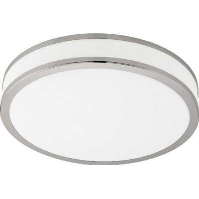 Indoor ceiling light Eglo Palermo 3 22W 3000K Warm light. Round Shape Ø 41 cm. Living room and kitchen. Modern Style. Steel and plastic. White, plated chrome and silver Color