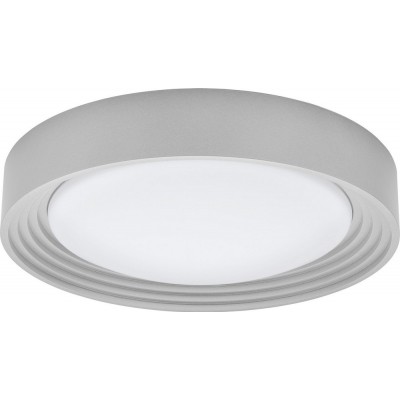 室内顶灯 Eglo Ontaneda 1 11W 3000K 暖光. 圆形的 形状 Ø 32 cm. 厨房 和 浴室. 现代的 风格. 塑料. 白色的 和 银 颜色